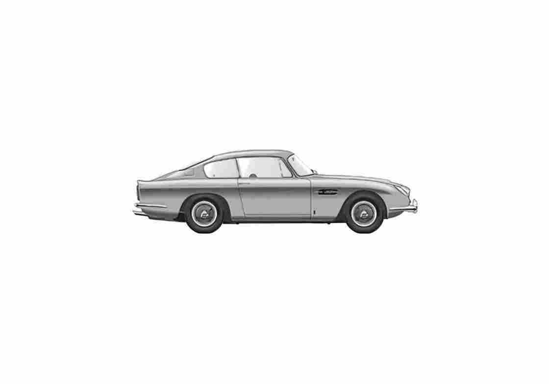 Blueprint aston martin db6 01 A4 Photo Print