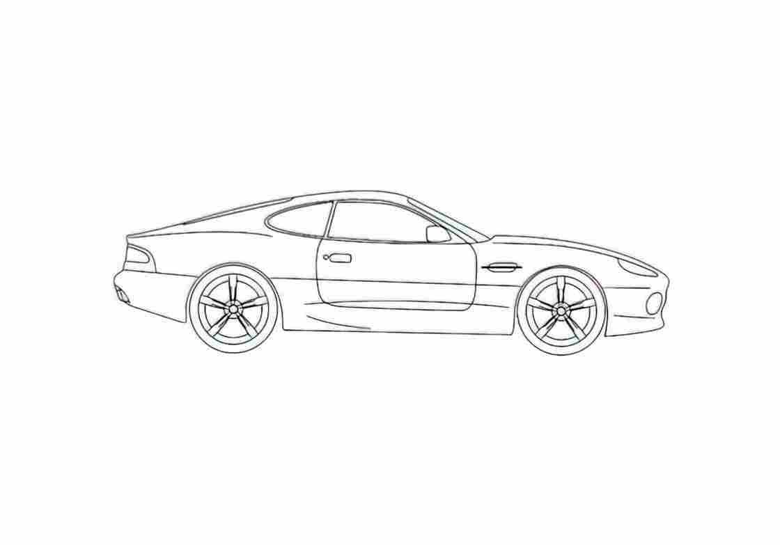 Blueprint aston martin db7 gt 2003 01 A4 Photo Print