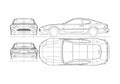 Blueprint aston martin db7 vantage 1999 3 01 A4 Photo Print