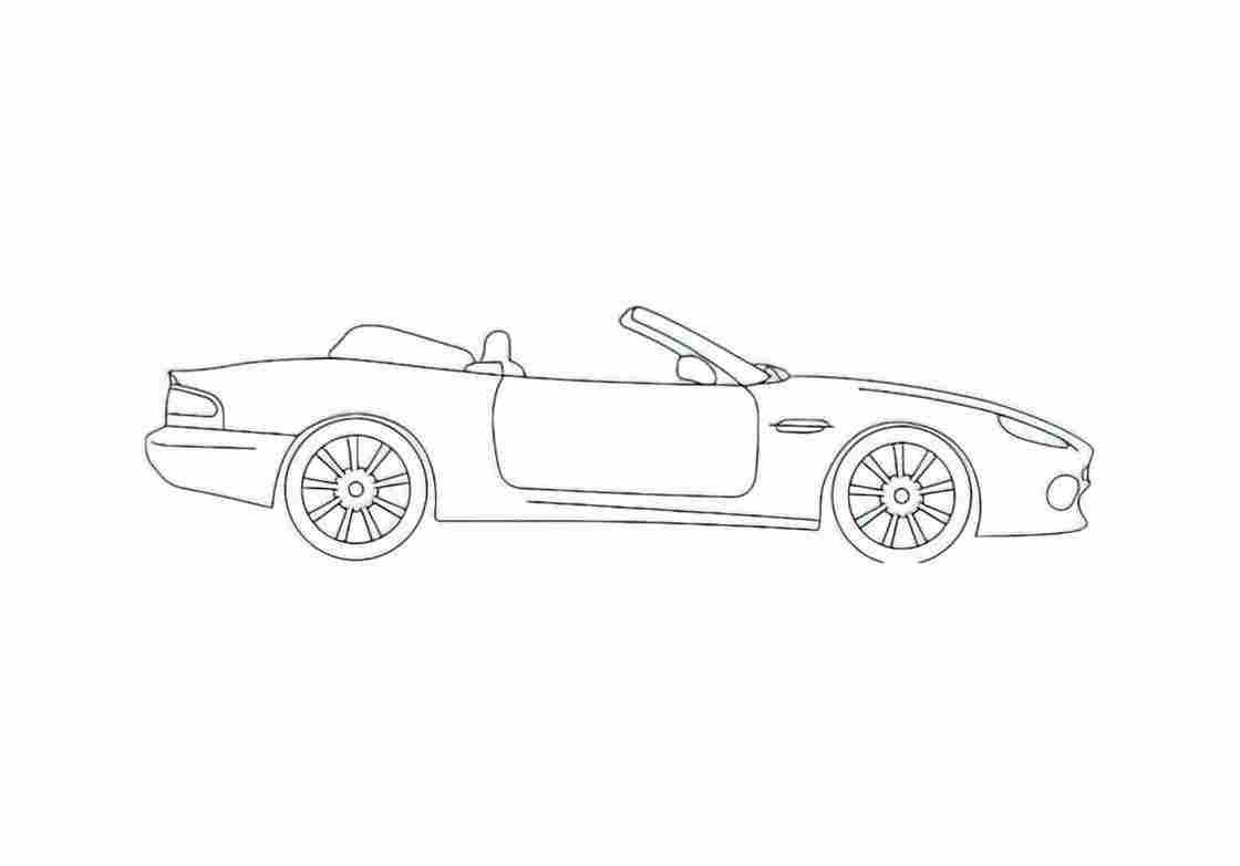 Blueprint aston martin db7 vantage volante 2000 01 A4 Photo Print