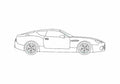Blueprint aston martin db7 zagato 2003 01 A4 Photo Print