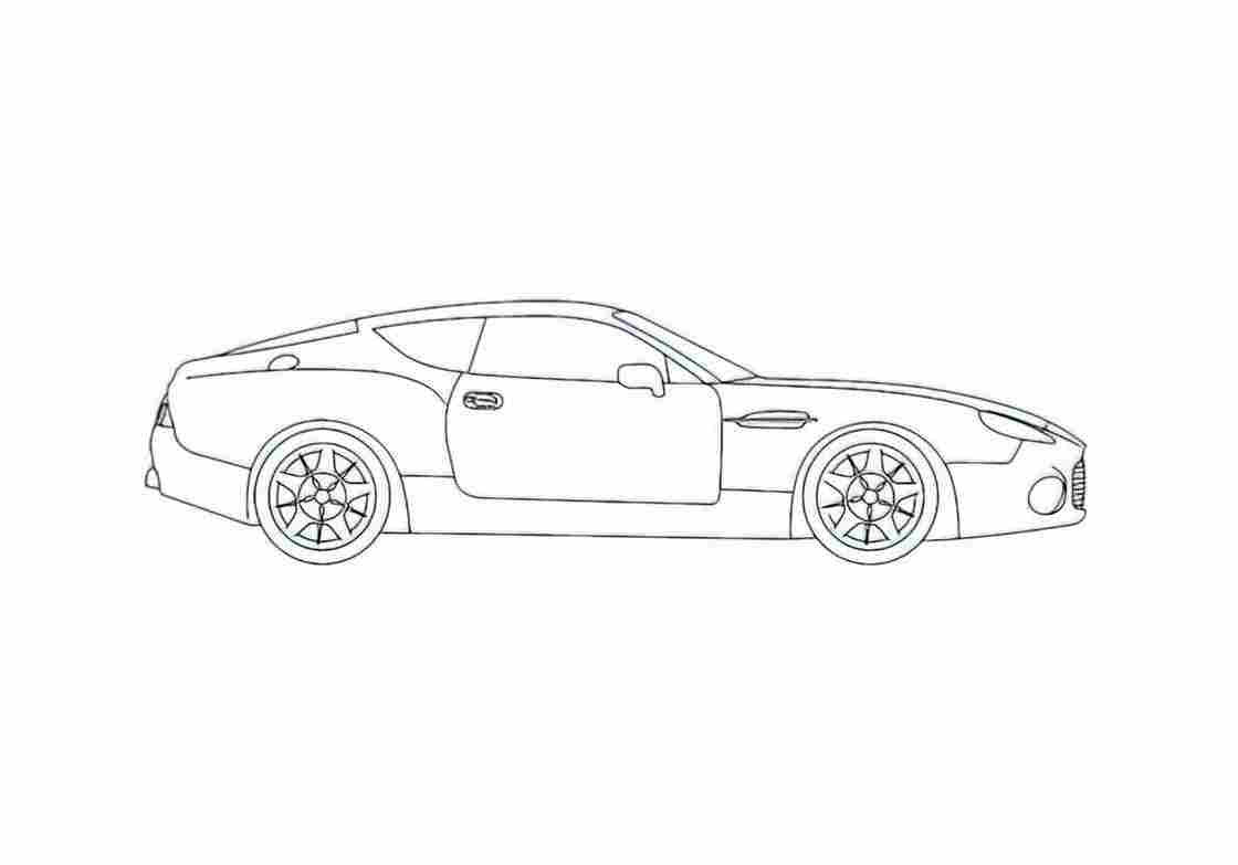 Blueprint aston martin db7 zagato 2003 01 A4 Photo Print