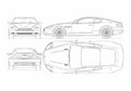 Blueprint aston martin db9 2004 01 A4 Photo Print