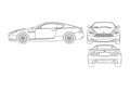Blueprint aston martin db9 2005 coupe 01 A4 Photo Print