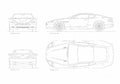 Blueprint aston martin db9 2008 01 A4 Photo Print