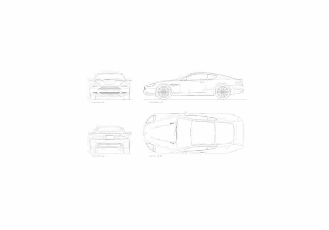 Blueprint aston martin db9 2010 44494 01 A4 Photo Print