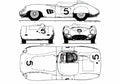 Blueprint aston martin dbr1 01 A4 Photo Print