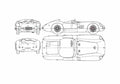Blueprint aston martin dbr1 1957 01 A4 Photo Print