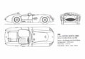 Blueprint aston martin dbr1 1959 01 A4 Photo Print