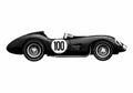 Blueprint aston martin dbr1 300 1959 le mans 01 A4 Photo Print