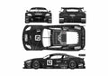 Blueprint aston martin dbr9 lemans 2006 privater no62 01 A4 Photo Print