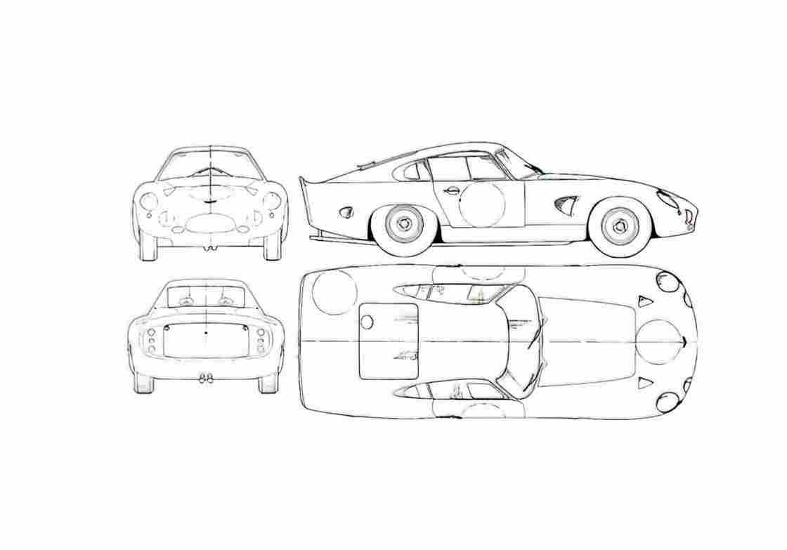 Blueprint aston martin dp 215 1963 le mans 01 A4 Photo Print