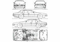 Blueprint aston martin lagonda 1977 01 A4 Photo Print