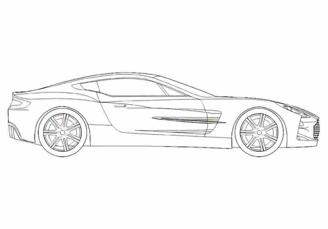 Blueprint aston martin one 77 2010 01 A4 Photo Print