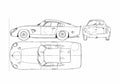Blueprint aston martin type 215 zagato 01 A4 Photo Print