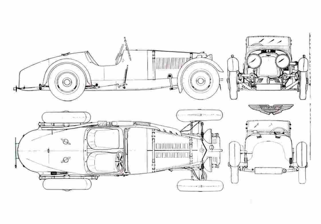 Blueprint aston martin ulser replica 01 A4 Photo Print