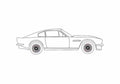 Blueprint aston martin v8 vantage 1973 89 01 A4 Photo Print