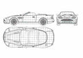 Blueprint aston martin vanquish cabrio 01 A4 Photo Print