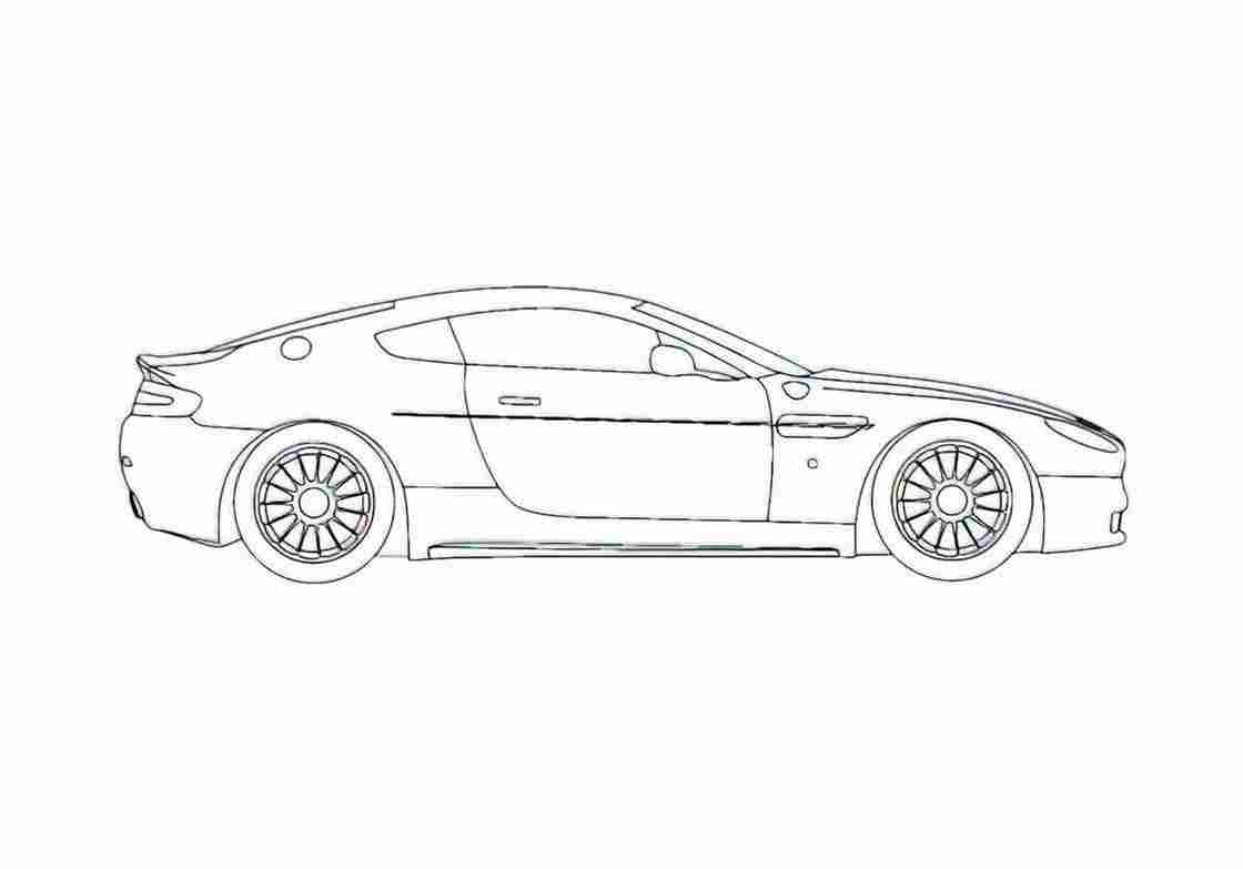 Blueprint aston martin vantage gt4 2009 01 A4 Photo Print