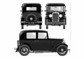 Blueprint austin 10 4 saloon 1932 01 A4 Photo Print