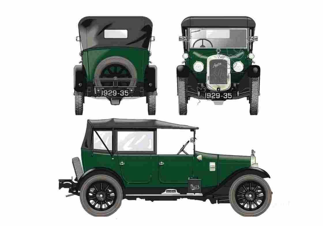 Blueprint austin 12 4 clifton heavy saloon 1929 01 A4 Photo Print