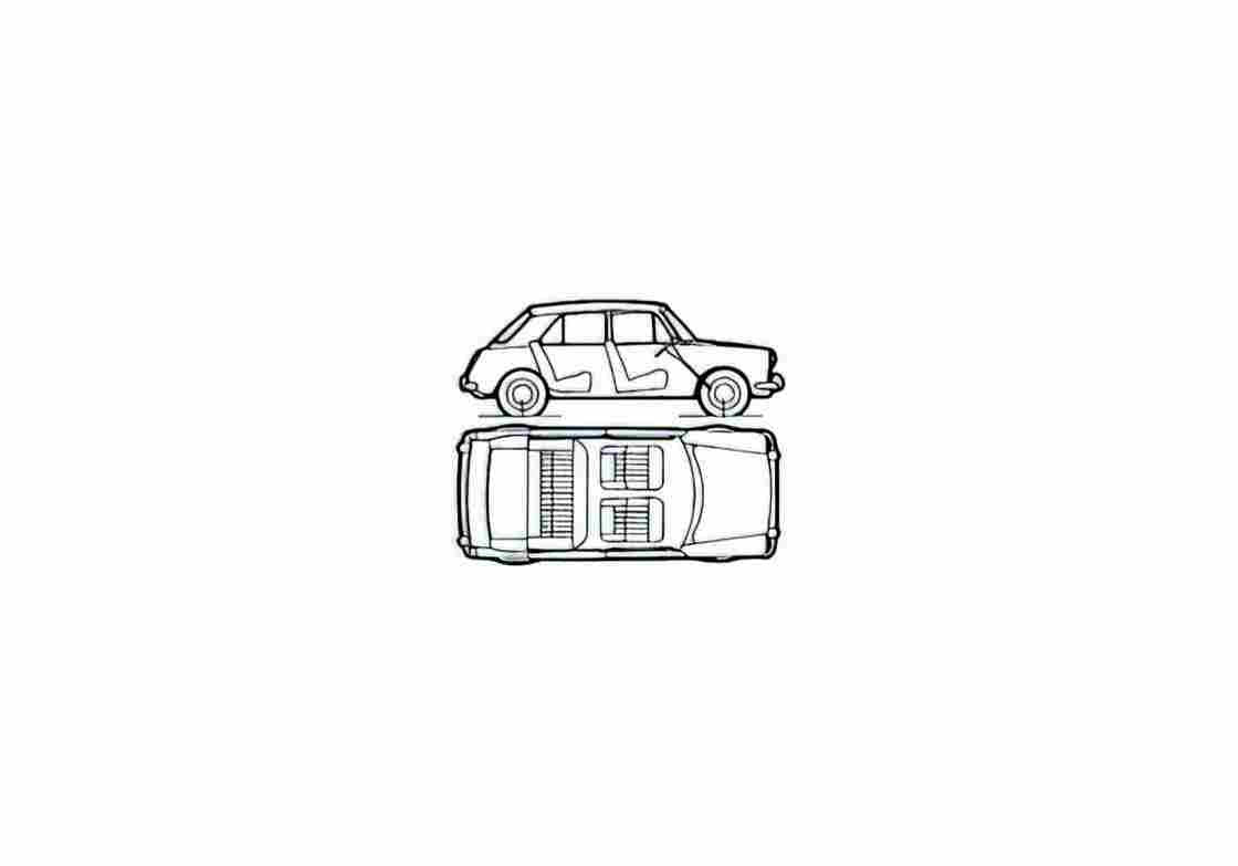 Blueprint austin 1300 4 door 01 A4 Photo Print