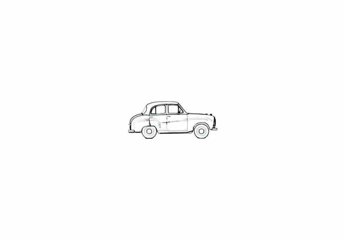 Blueprint austin a35 2 door 1957 01 A4 Photo Print