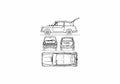 Blueprint austin a40 countryman 1966 01 A4 Photo Print