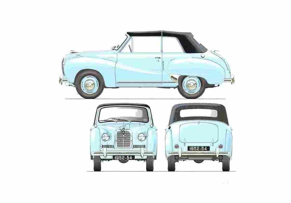 Blueprint austin a40 somerset convertible 1952 43946 01 A4 Photo Print