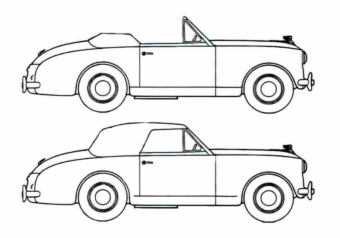 Blueprint austin a40 sports 1952 01 A4 Photo Print