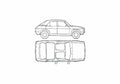 Blueprint austin allegro 4 door 1977 01 A4 Photo Print