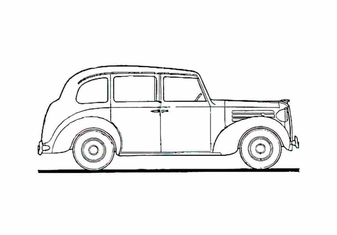 Blueprint austin fx3 hire car 1948 01 A4 Photo Print