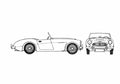 Blueprint austin healey 100 6 1957 01 A4 Photo Print