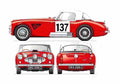 Blueprint austin healey 3000 mkiii works 1965 01 A4 Photo Print