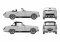 Blueprint austin healey sprite 1275cc 1969 01 A4 Photo Print
