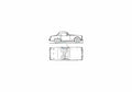 Blueprint austin healy sprite mkiii 01 A4 Photo Print