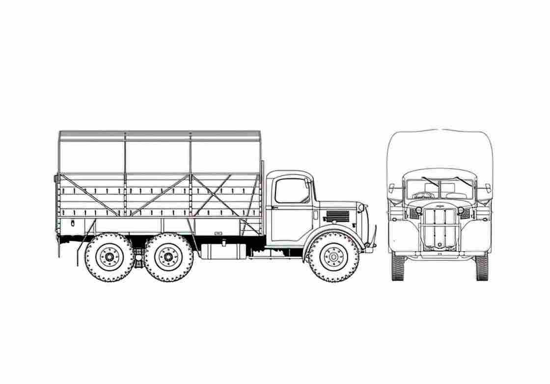 Blueprint austin k3 yf 3 ton 6x4 01 A4 Photo Print