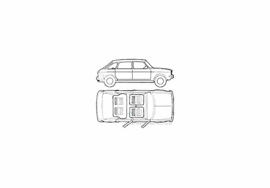 Blueprint austin maxi 1500 1970 01 A4 Photo Print