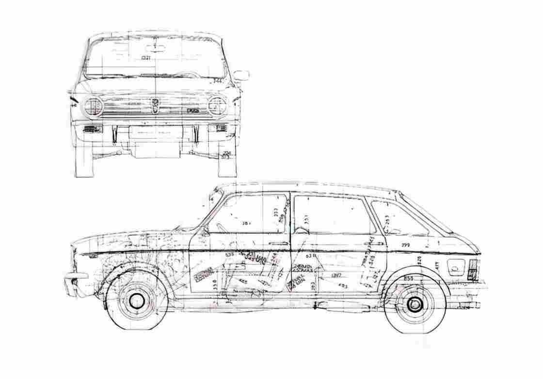 Blueprint austin maxi hl 1976a 01 A4 Photo Print