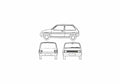 Blueprint austin metro 3 door 1980 01 A4 Photo Print