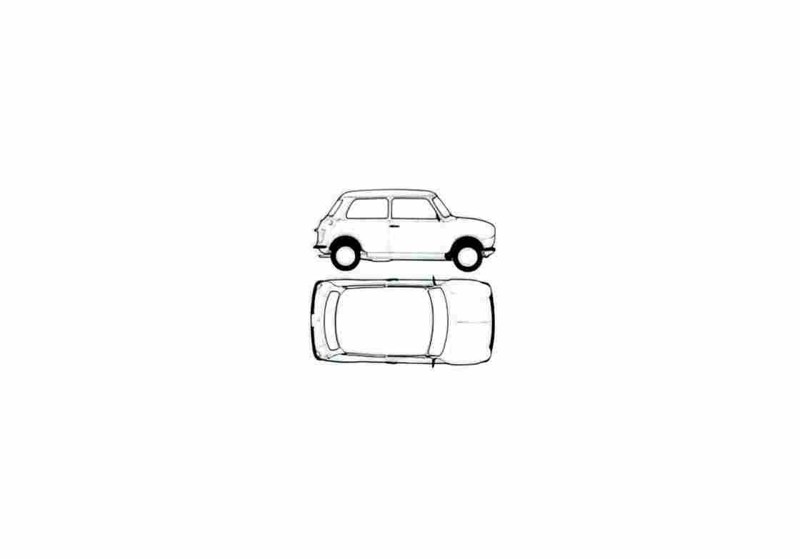 Blueprint austin mini 1000 01 A4 Photo Print