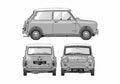 Blueprint austin mini cooper mkii 1967 70 01 A4 Photo Print