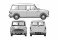 Blueprint austin mini countryman 1965 2 01 A4 Photo Print