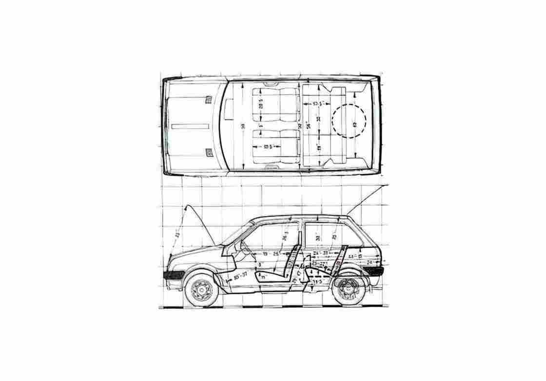 Blueprint austin mini metro 13 hls 1980 01 A4 Photo Print