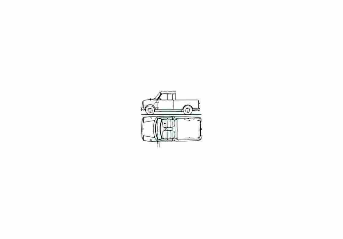 Blueprint austin mini pick up 01 A4 Photo Print