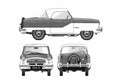 Blueprint austin nash metropolitan 1500 1956 2 01 A4 Photo Print