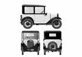 Blueprint austin seven box saloon 1927 01 A4 Photo Print