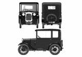 Blueprint austin seven rg saloon 1929 01 A4 Photo Print