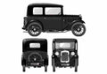 Blueprint austin seven rp box saloon de luxe 1933 34 01 A4 Photo Print