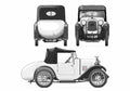 Blueprint austin seven swallow 1929 01 A4 Photo Print